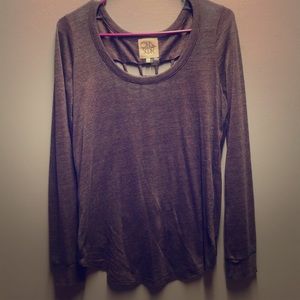 Long sleeve top with cut out back